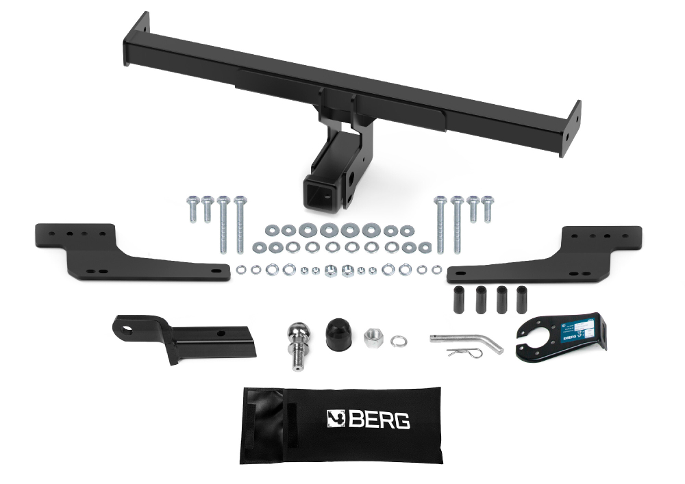 Фаркоп под квадрат Berg для Nissan Terrano , Renault Duster, Kaptur, шар E, 1200/75 кг, F.4711.002