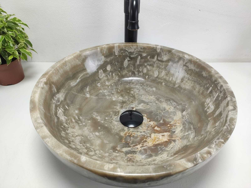 Раковина из оникса Bowl Grey Medium TinLip BO-61061 45*45*15