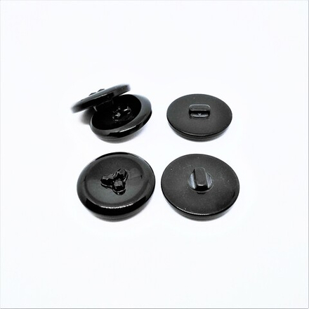 Пуговицы №776, на ножке, 28мм, цв.черный со стразами (CB L-099)