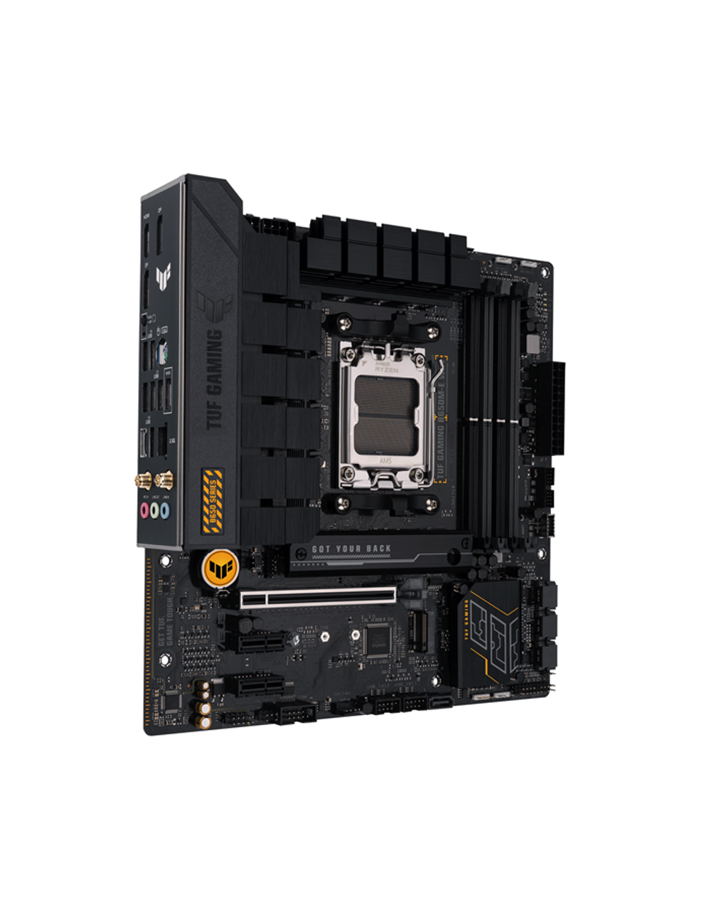 ASUS TUF GAMING B650M-E WIFI, AM5, B650, 4*DDR5, 4*SATA, 2*M.2, 3*USB 3.2, 4*USB 2.0, Type-C, 2*PCIx16, 2*PCIx1, 2*DP+HDMI, mATX; 90MB1FV0-M0EAY0