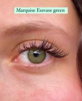 Зеленые натуральные цветные линзы c окантовкой на 12 мес. Marquise essvase green/ Для темных и светлых глаз