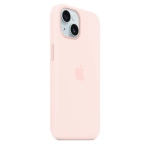 Чехол-накладка Silicone Case with MagSafe для iPhone 15 силиконовый (светло-розовый)