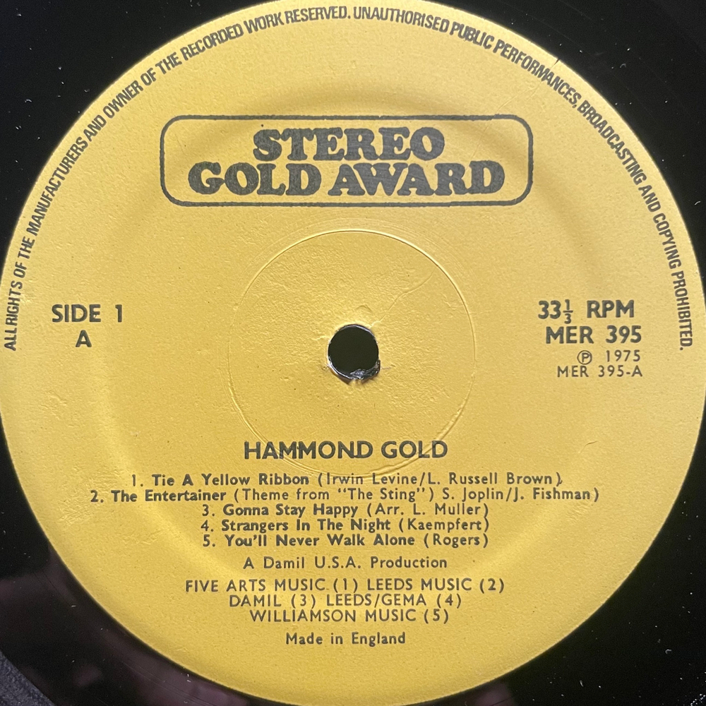 Duke Grant ‎– Hammond Gold! (Англия 1975г.)