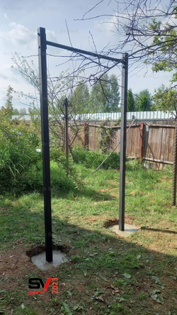 Монтаж уличных турников Sv Sport (2 вертикальных столба)