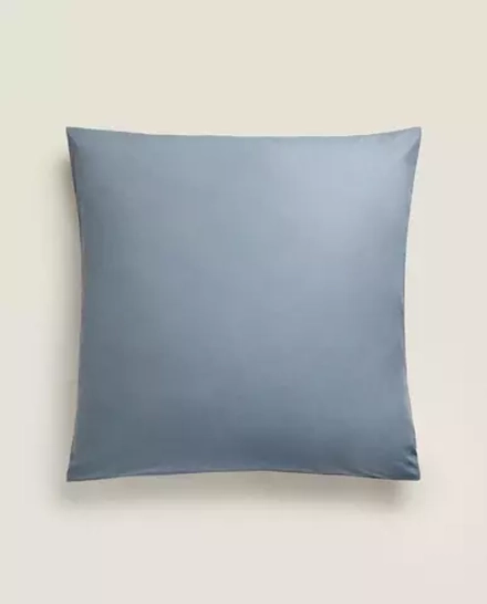 ZARA HOME (200 НИТЕЙ) НАВОЛОЧКА ИЗ ПЕРКАЛЯ, СИНИЙ