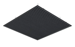 Комплект 2х2м кубообразного реечного алюминиевого потолка CESAL AR С 30/27 Графит (для ванной, входных групп, санузлов и лоджий)