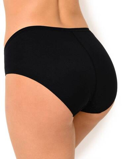 Трусики-слип со средней линией талии Cotton Band (Размер: M) (Цвет: черный)