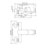 Смеситель для ванны с коротким изливом Wasserkraft M