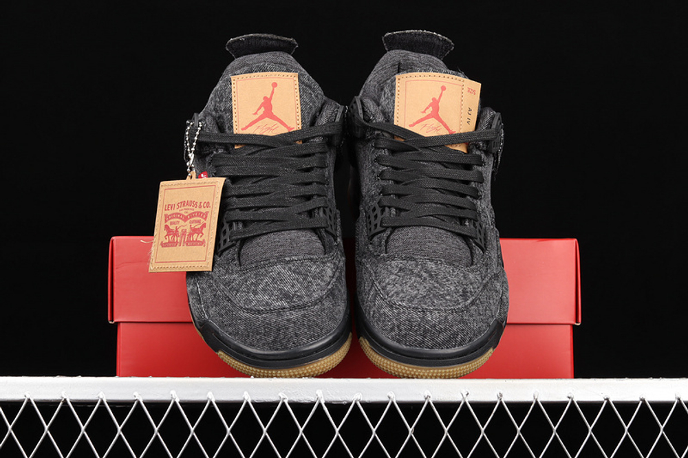 LEVI'S X AIR JORDAN 4 RETRO BLACK DENIM BLACK/BLACK-BLACK