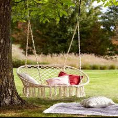 Кресло-гамак плетеный 2-х местный цвет МИКС