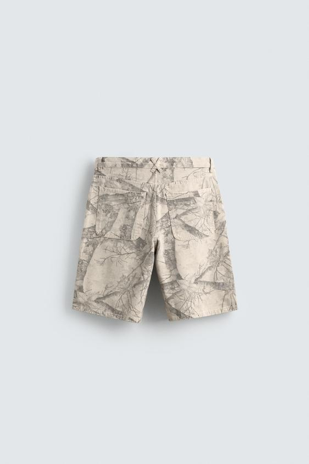 ZARA ШОРТЫ BAGGY FIT С ПРИНТОМ «ДЕРЕВЬЯ», С ПРИНТОМ