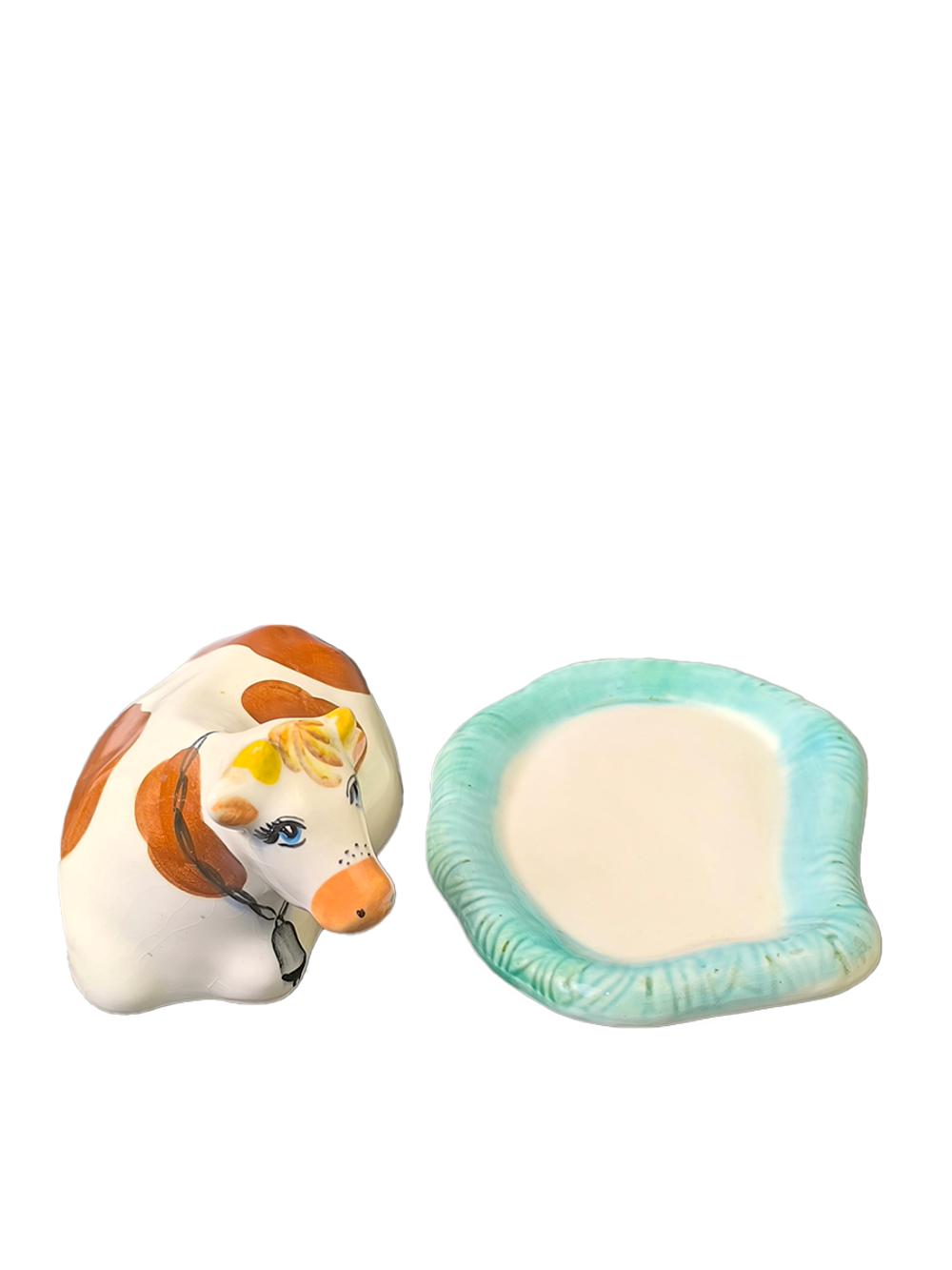 Фаянсовая масленка "Корова" (ЗиК "Конаково")