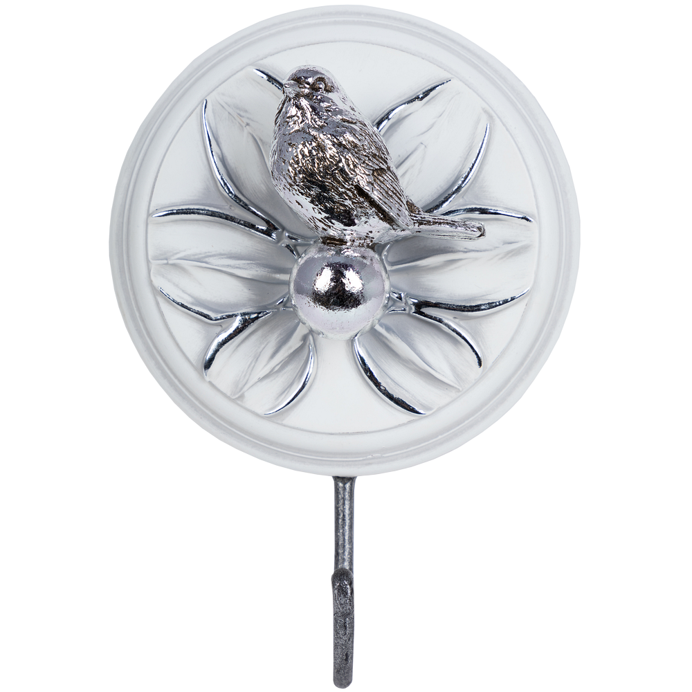 Настенный крючок Птичка Зарничка Дримс Античное серебро