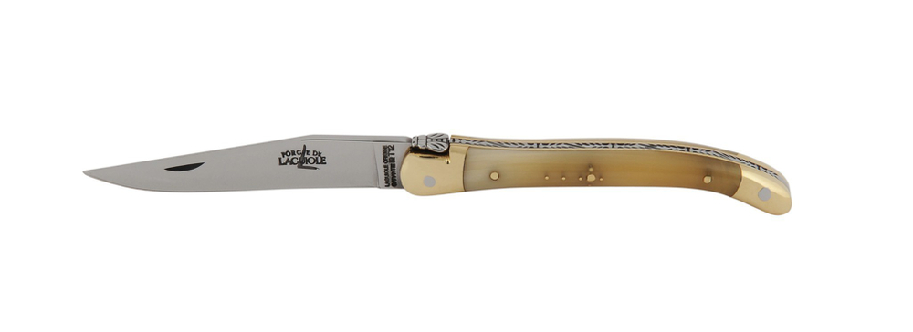 Нож складной 9см Forge de Laguiole рукоятка из кончика светлого рога