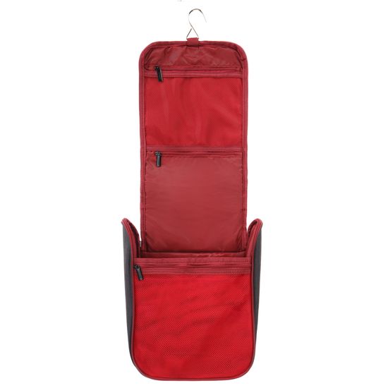 Несессер Torber, дорожный, чёрный/бордовый, полиэстер 300D ткань катионик, 27 х 22 х 11см