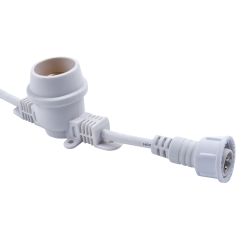 UDL-K110 40-E27-10M IP65 WHITE BELT-LIGHT Гирлянда Белт-лайт. 10м + 1.5м сетевой шнур. 40 патронов E27. шаг 25см. Белая. TM Uniel