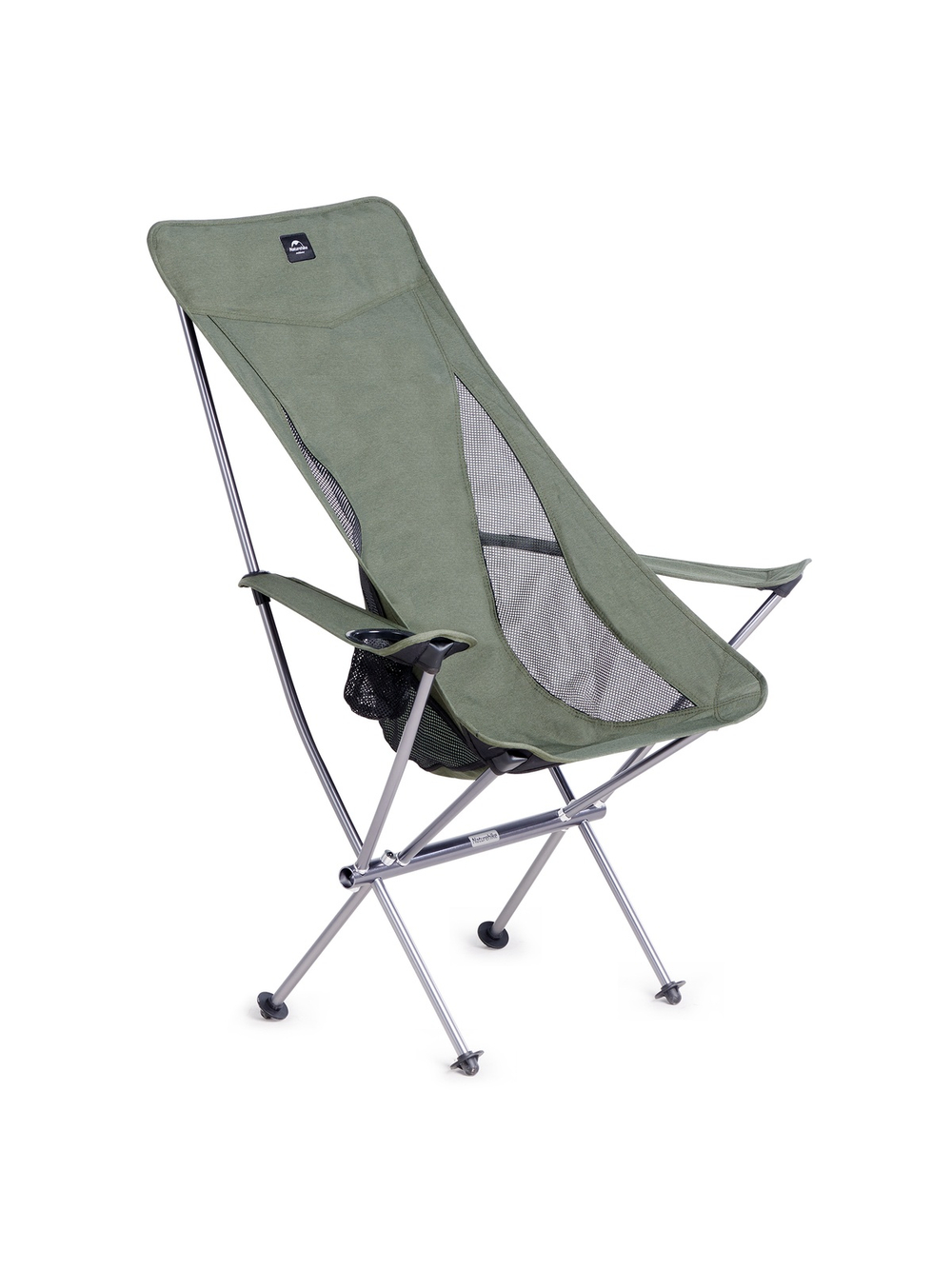 Кресло туристическое Naturehike YL06 складное, 47х36,5х98,5 см, высокая спинка, до 150 кг, зеленое