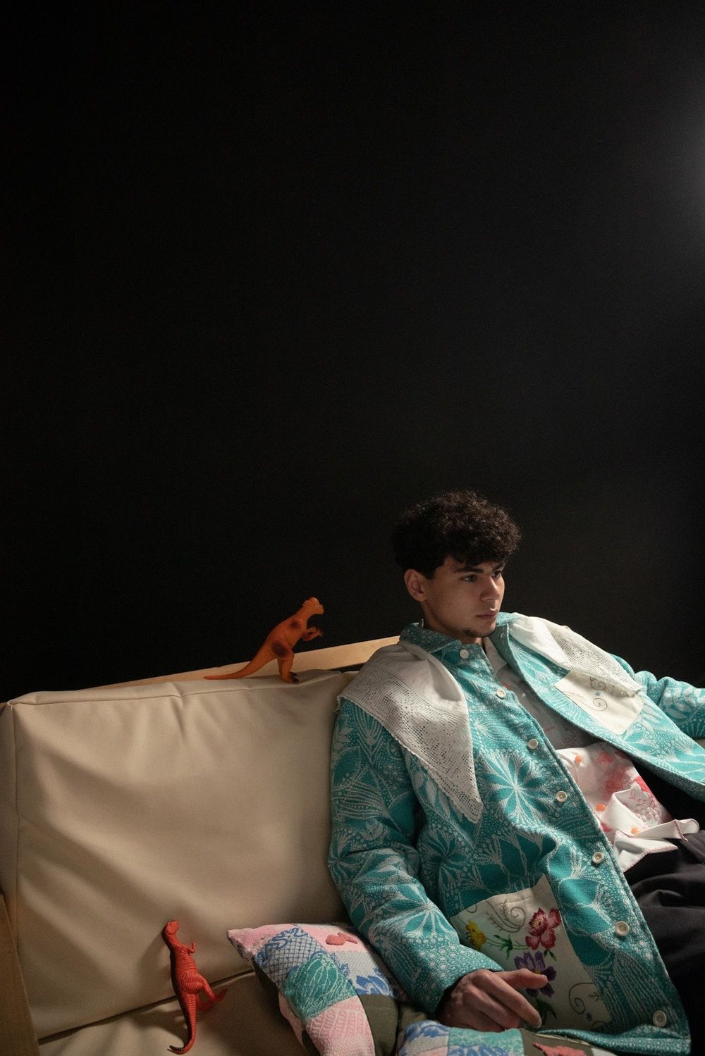 Куртка Soeurs с Вышитыми Нарциссами / Daffodils голубая