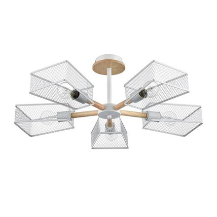 8246/5C COUNTY LN25 000 белый, металл/дерево Люстра потолочная Е27 5*60W 220V IRMA