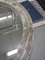 Зеркало круглое в деревянной раме