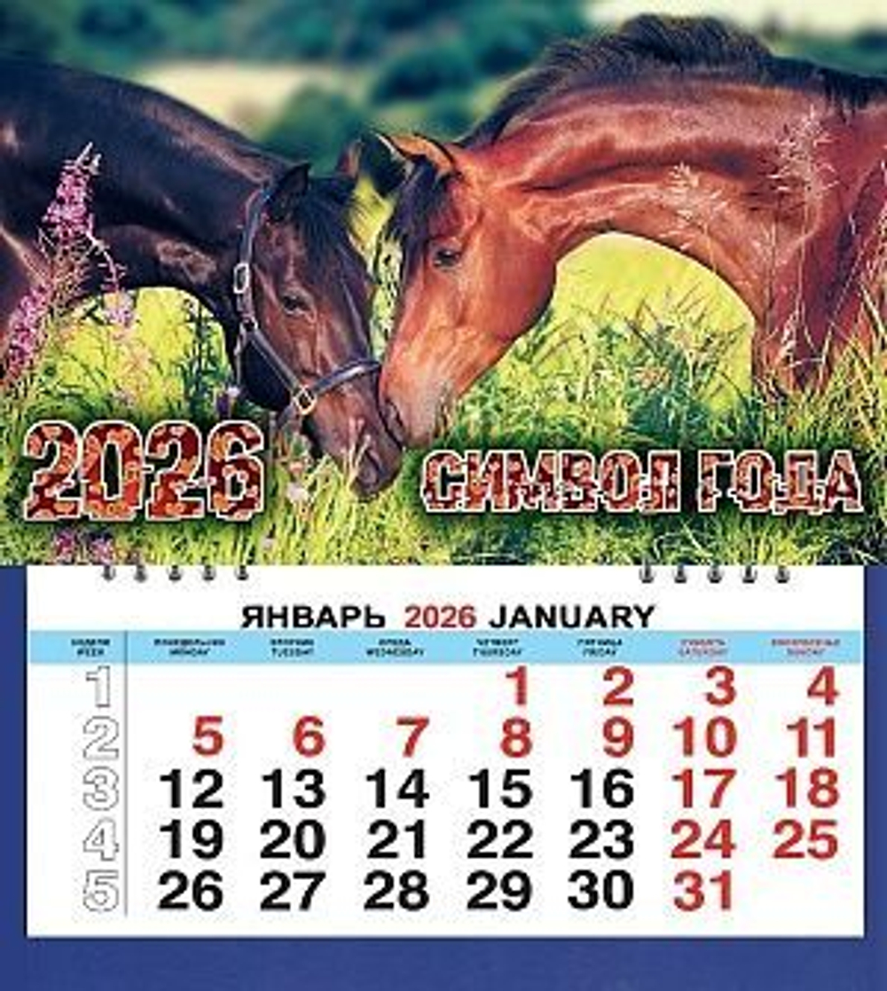 Календарь МАЛЫЙ 200*240мм на 2026г. СГ_Парочка. Любовь