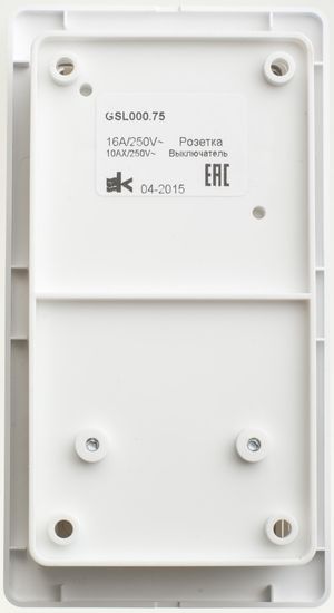 Блок комбинированный Glossa (розетка с заземл. защ. шторки + 2-кл. выкл. с подсветкой) бел. SE GSL000175