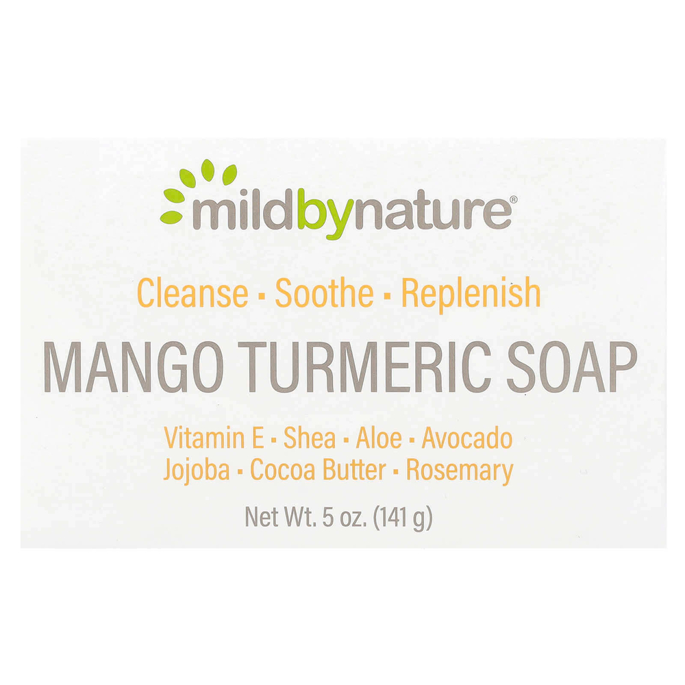 Mild By Nature, кусковое мыло с манго и куркумой, 141 г (5 унций)