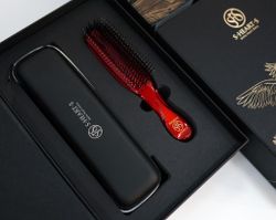 S-HEART-S Подарочный набор с расческой PREMIUM и чехлом (красный)