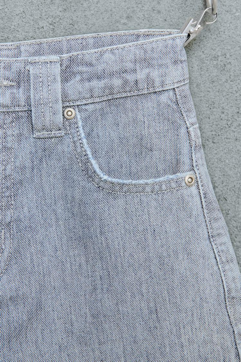 ZARA STORIESZ - ДЖИНСЫ BAGGY BALLOON ИЗ РЕЛЬЕФНОЙ ТКАНИ, СИНИЙ МЕЛАНЖ