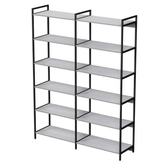 10СВД.6.800 Стеллаж высокий двойной 6 полок, широкий (1580*400*2080))