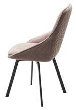 Стул М-City DISAUR Каса (Casa), поворотный на поворотный на 360 градусов, B5 Капучино, Велюр, Черный каркас