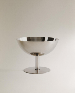 Zara Home бокал из нержавеющей стали, цвет серебристый, 10 см