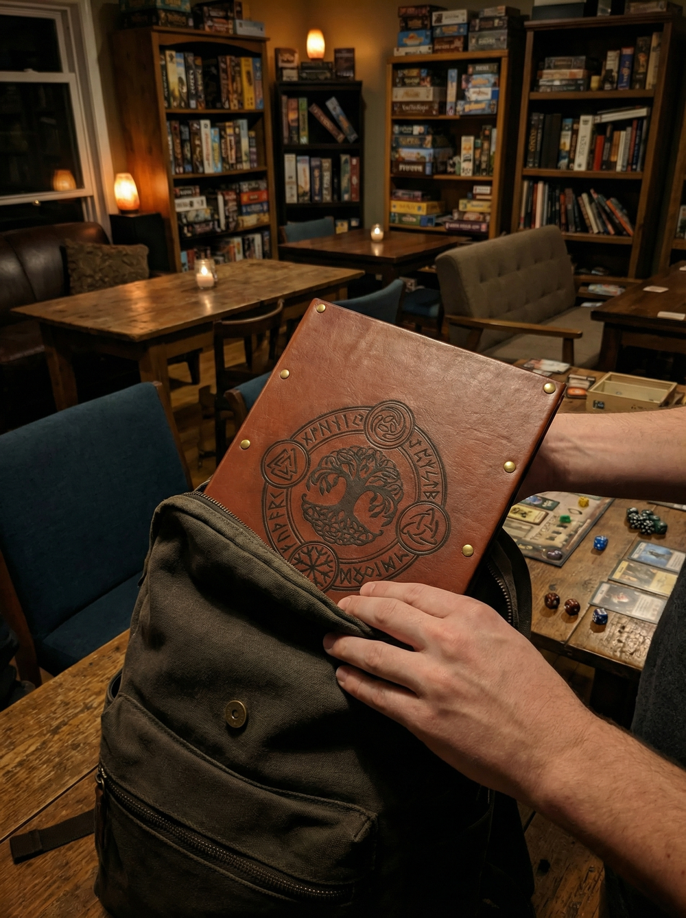 Кожаная ширма 3*А4