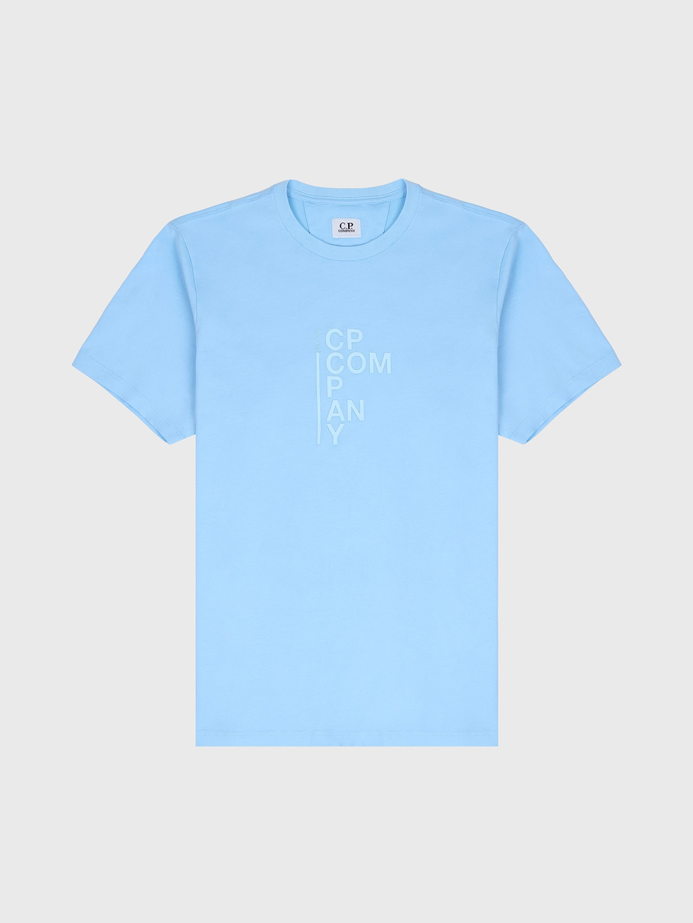 Футболка C.P. Company 30/1 Jersey Vertical Logo Sky Blue