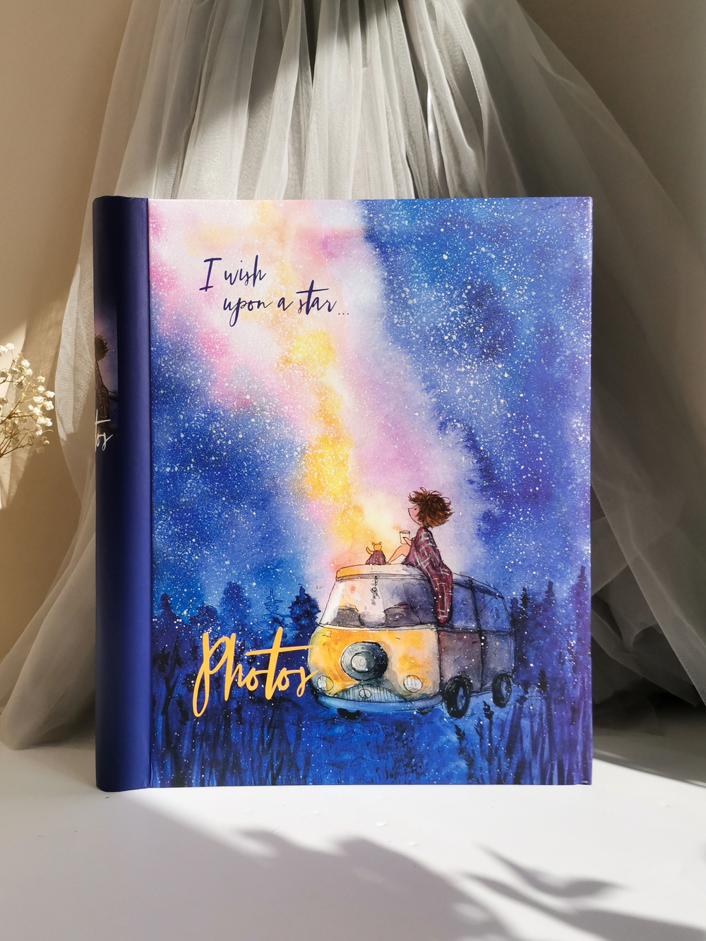 Фотоальбом на 10 магнитных листов 23х28 см, внутр. спираль cosmo sketch Млечный путь