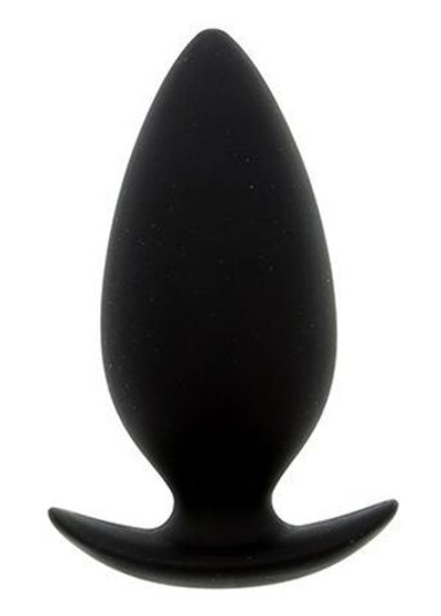 Чёрная анальная пробка BOOTYFUL ANAL PLUG MEDIUM BLACK - 9,8 см. (Цвет: черный)
