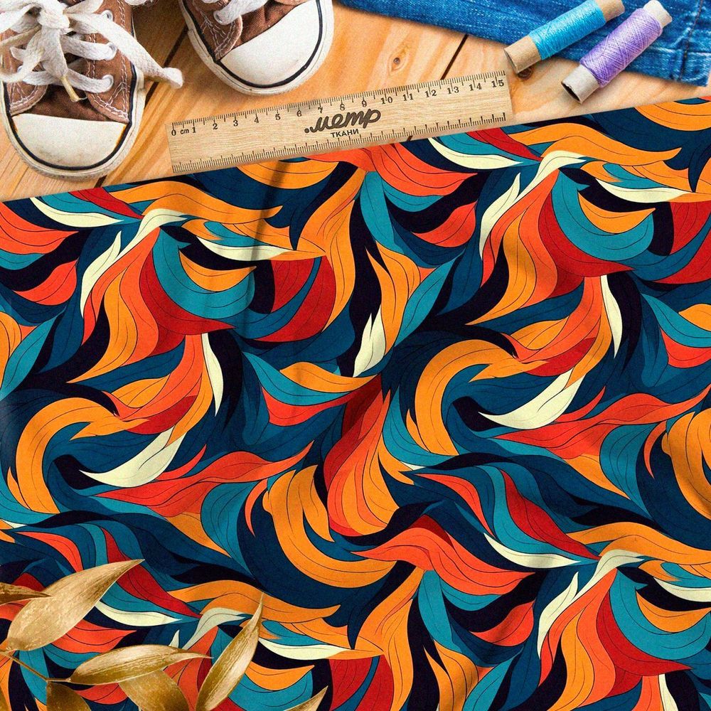 Ткань премиум бифлекс волшебные волны