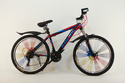 Велосипед 26" Raveric 21скор (стальная рама, диск. тормоз, многоспицевый обод) Черный (№17-3) (Уценк