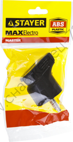 STAYER черная 16А/220В 1300Вт Вилка угловаяMAXElectro (55161-B)