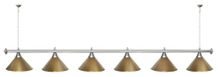 Лампа STARTBILLIARDS 6 пл. (плафоны золотые,штанга золотая,фурнитура золото)