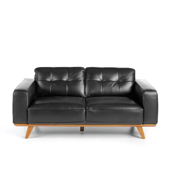 Двухместный диван Angel Cerda 5606-2P, черная кожа