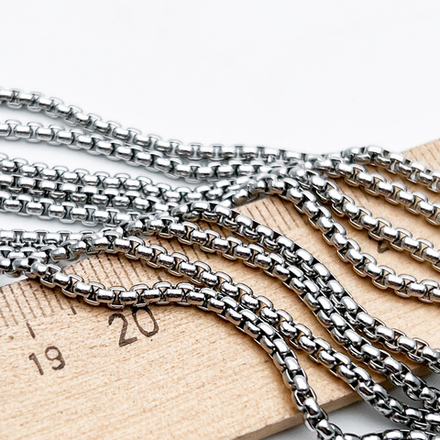 Цепочка, сталь, размер звена 2,5 мм, цена за 50 см
