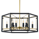 713327 Люстра REGOLO 12х40W E14 ЧЕРНЫЙ МАТОВЫЙ/ЗОЛОТО