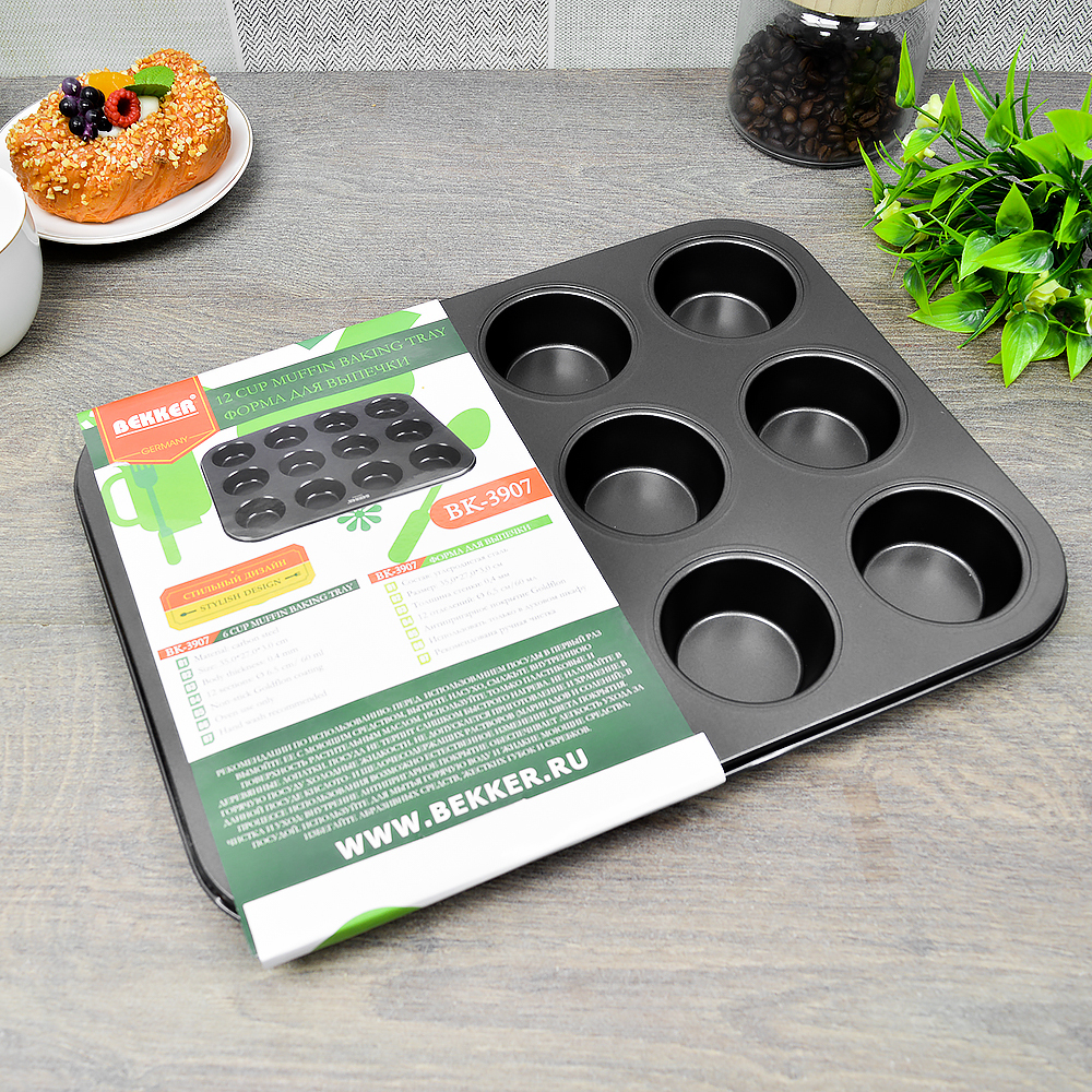 Форма для выпечки 35*27*3,5см,12 отделений по 100мл, BK-3907