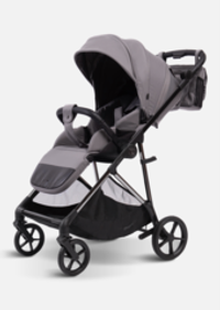 Peppy Коляска прогулочная Amici (Grey) рама Black Chrome (LX)