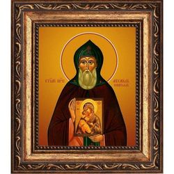 Михаил Сингелл, Константинопольский преподобный. Икона на холсте.