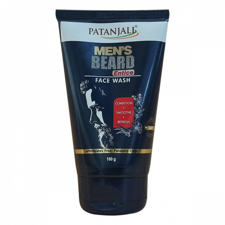 PATANJALI Men'S Beard Entice Face Wash Мужской гель для мытья лица и бороды 100г