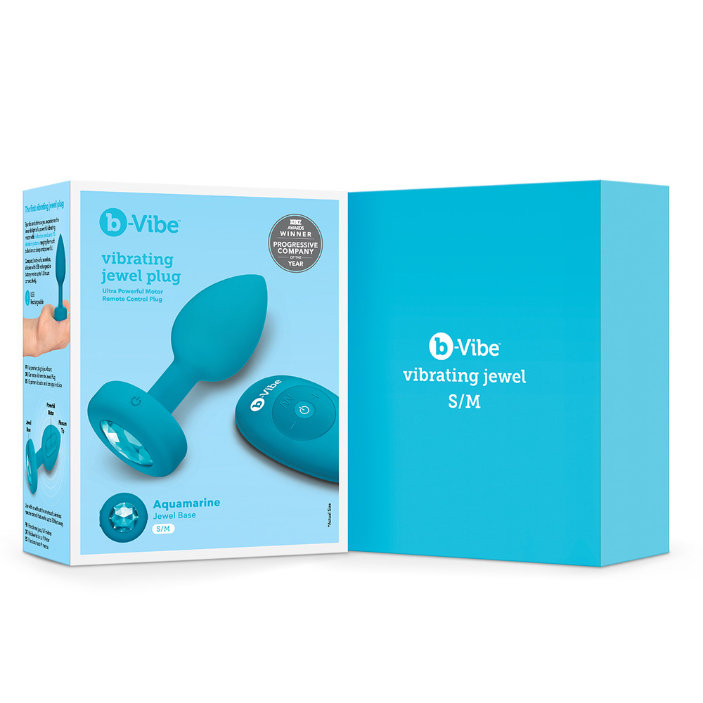 b-Vibe Vibrating Jewel Plug S/M - Анальная пробка с вибрацией
