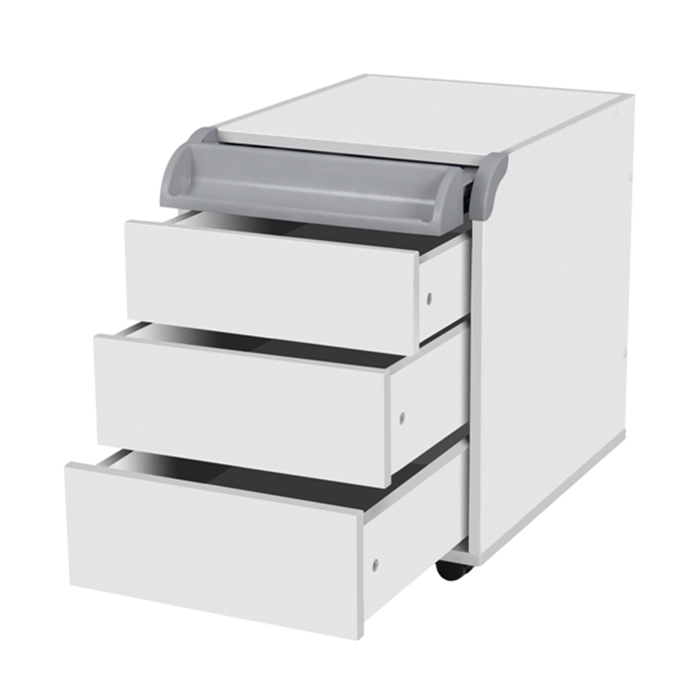 Тумба Дэми на колёсиках с 3 ящиками и органайзером для канцелярии (ТУВ.08)