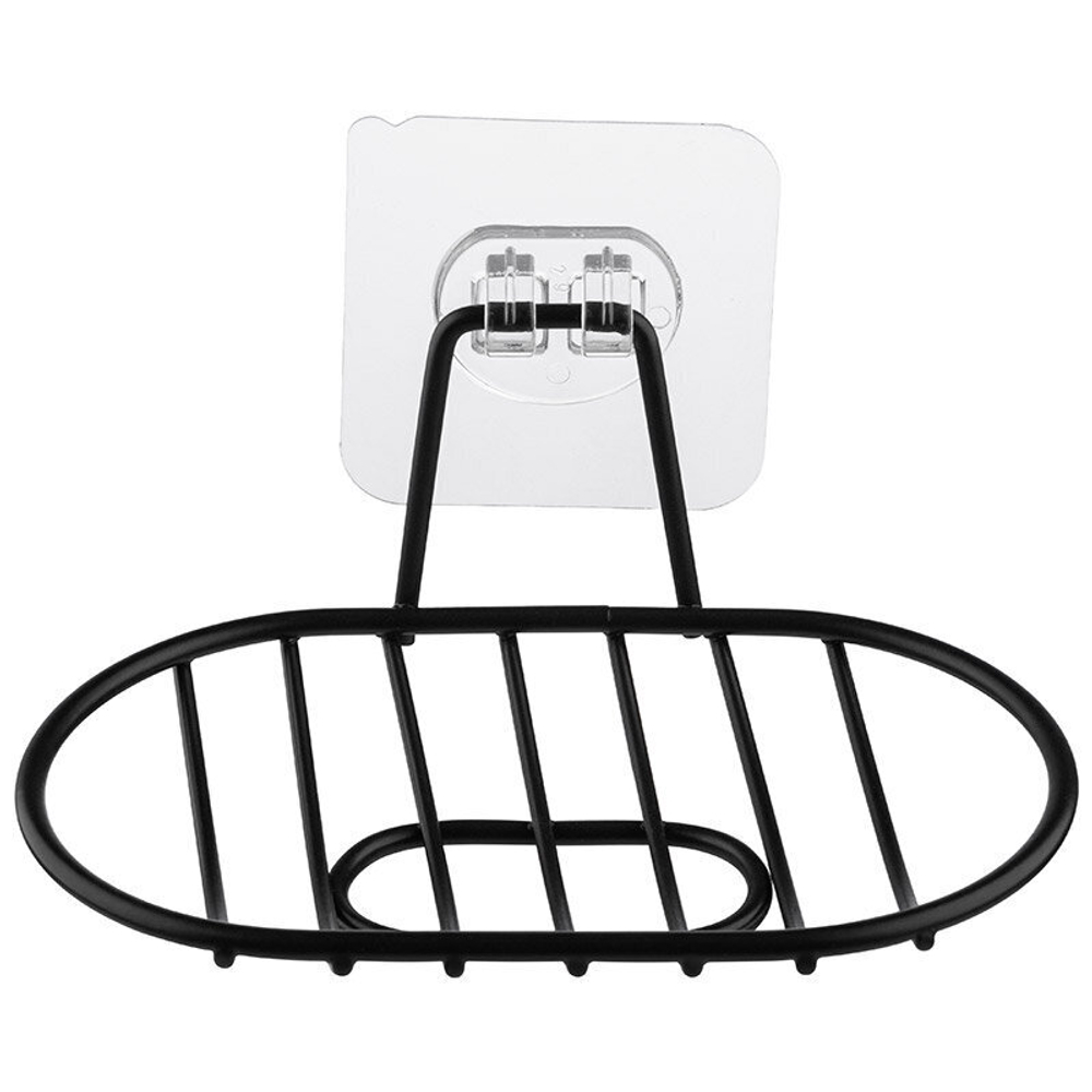 Мыльница подвесная овальная BLACK, 14,3*8,5*2,5см